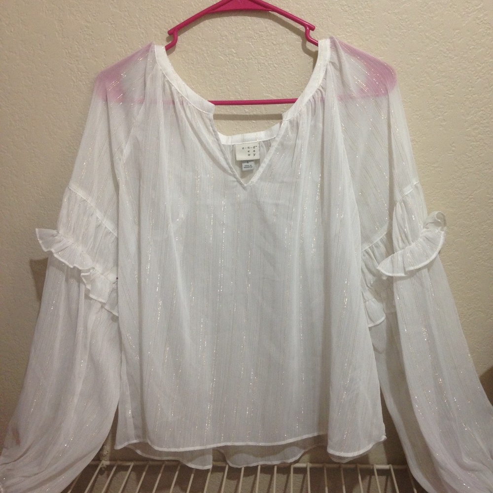 🌻HOST PICK🌻 Target Brand White Sheer Blouse